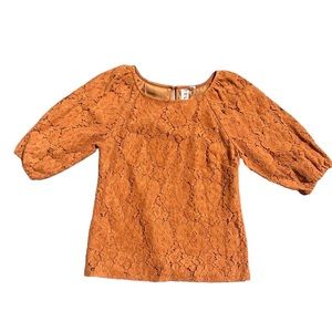 Dolan Left Coast Collection by Anthropologie corduroy lace top, size xs